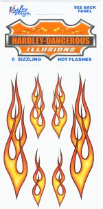 Hot Flashes Motorcycle Flame Decals