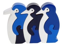 Penguins wooden rubberwood Puzzle