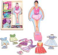 ballerina wooden dressup dolls