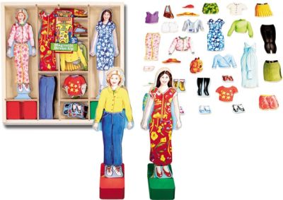 deluxe wooden dressup dolls