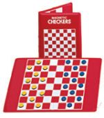 checkers magnetic travel game