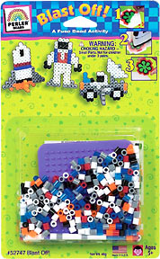 kid craft perler bead blast off