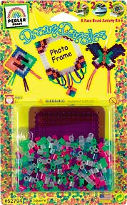 kid craft perler bead dream dangles square