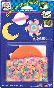 kid craft perler bead glow in the dark