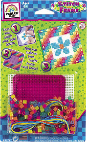 kid craft Perler Bead Stitch and Frame